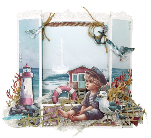 Studio Light Tide of Hope Acetate Sheets 8x8 Inch Retro Cyan & White (6pcs) (JMA-TH-ACS21)