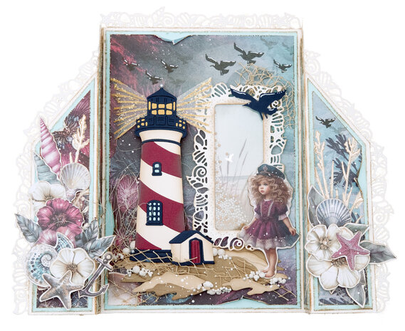 Studio Light Tide of Hope Acetate Sheets 8x8 Inch Retro Cyan & White (6pcs) (JMA-TH-ACS21)