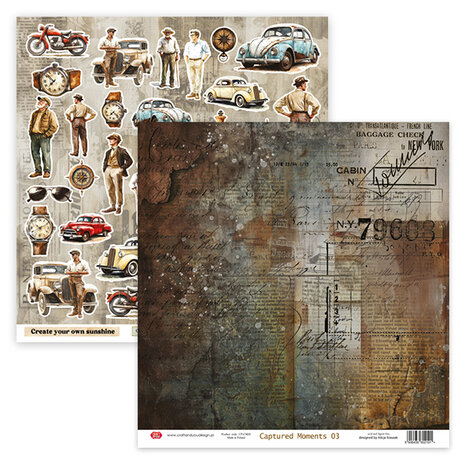 Craft & You Design Captured Moments 12x12 Inch Paper Set 250gsm (12sheets) (CPS-CM30-12)