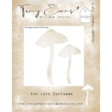 Tracy Evans Fungi 4x4 Inch Snippet Stencil (SS035)