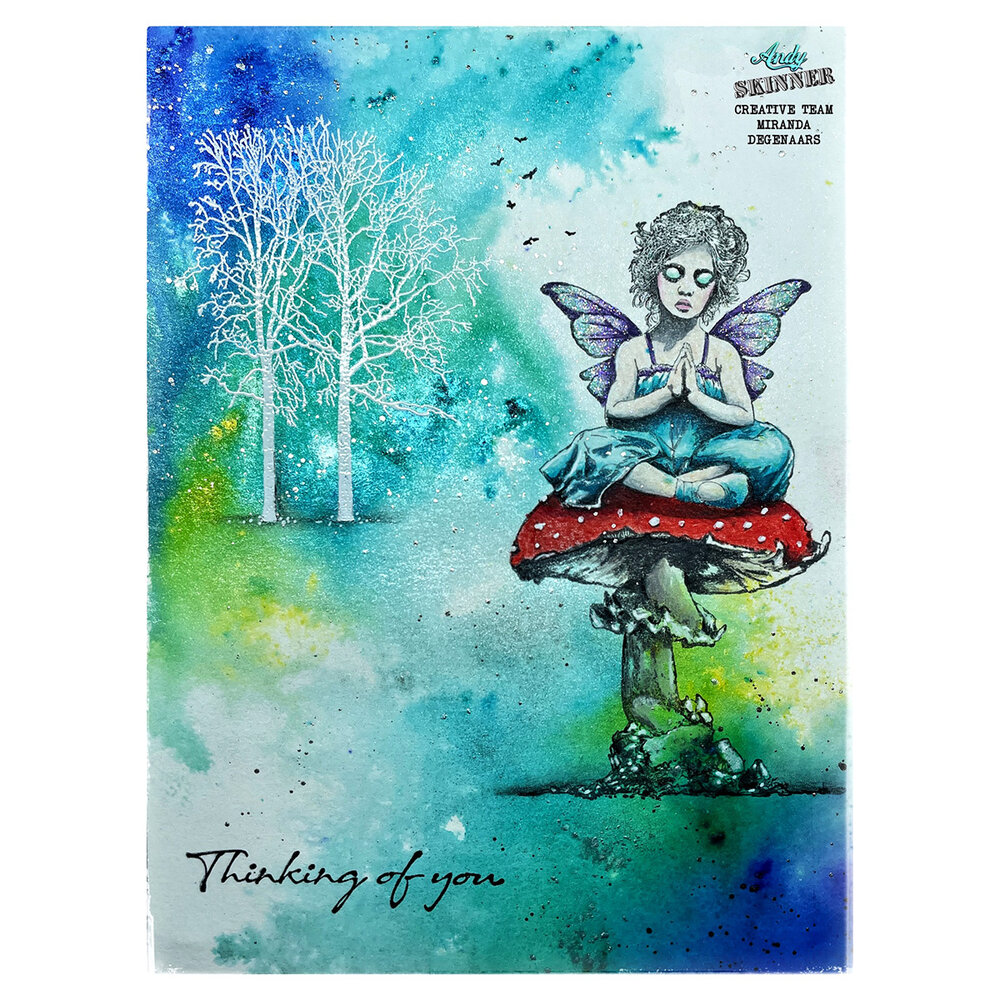 Katy Sue Designs Andy Skinner Pre Cut Rubber Stamp Thinking of You (07-0082-AS)