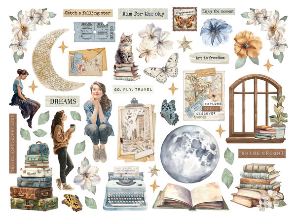 Stamperia Secret Diary Die Cuts Assorted (48pcs) (DFLDC128)