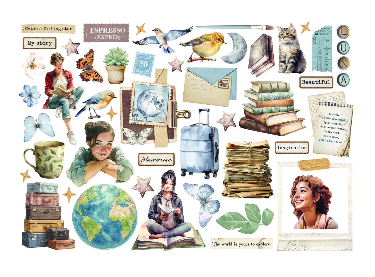 Stamperia Secret Diary Ephemera (46pcs) (DFLCT76)