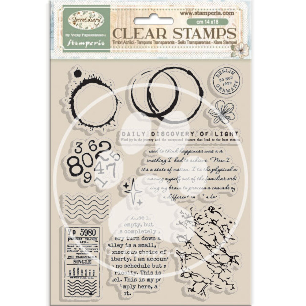 Stamperia Secret Diary Clear Stamp (WTK237)