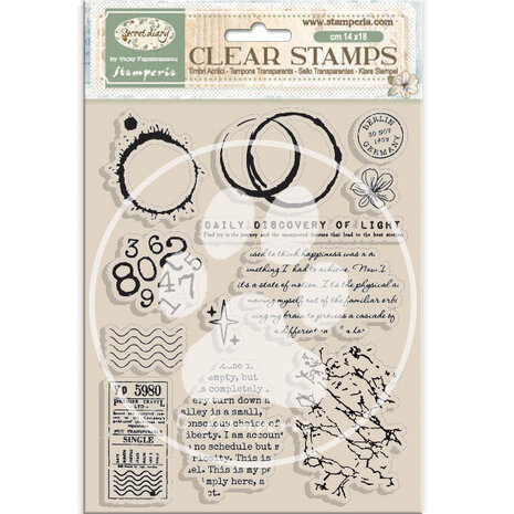 Stamperia Secret Diary Clear Stamp (WTK237)