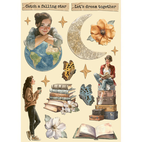 Stamperia Secret Diary A5 Colored Wooden Shape (KLSP196)