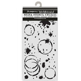 Stamperia Secret Diary Thick Stencil 12x25cm Ink Splatter (KSTDL149)