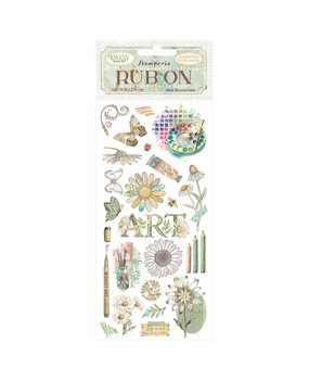Stamperia Daisy Art Rub-On 10,16x21,6cm Life is Art Live it in Colour (DFLRB221)