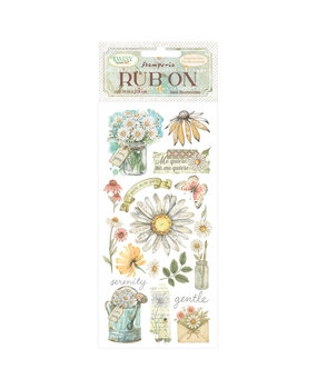 Stamperia Daisy Art Rub-On 10,16x21,6cm Me Quiere no me Quiere (DFLRB223)