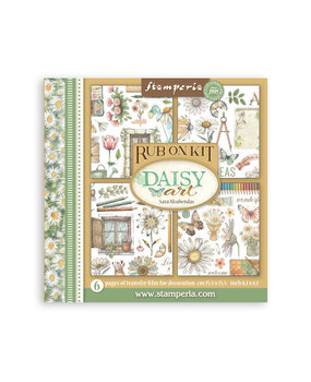 Stamperia Daisy Art Rub-On 15,5x15,5cm Assortment (6pcs) (DFLRBX08)