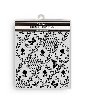 Stamperia Daisy Art Thick Stencil 20x25cm Texture Butterfly and Daisy (KSTD198)