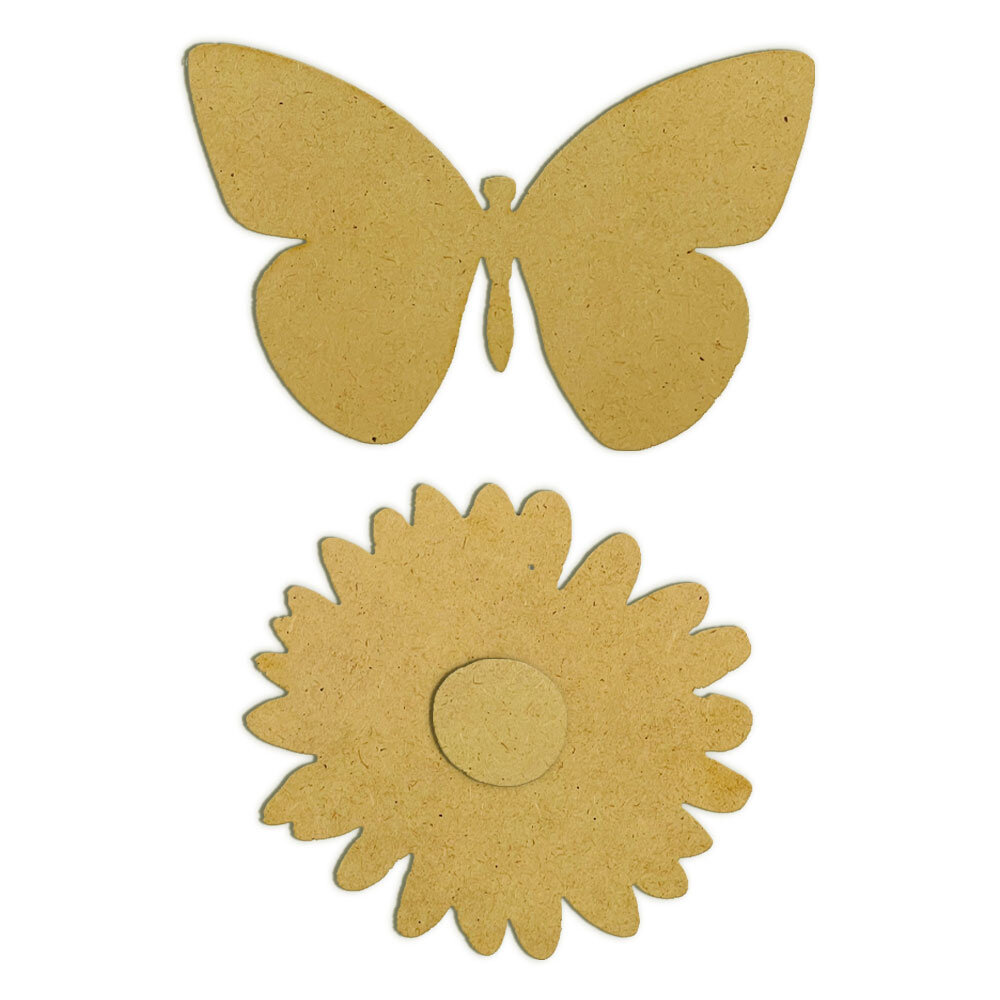 Stamperia Daisy Art MDF Crafty Shapes Blank Daisy and Butterfly (KLSM79)