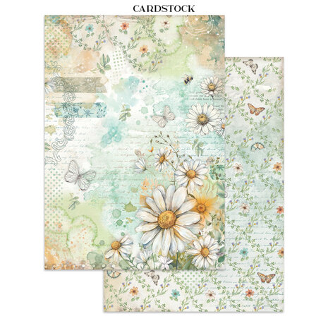 Stamperia Daisy Art Junk Journal Stickers, Backgrounds, Cut-Outs (SBJK14)
