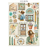 Stamperia Daisy Art Junk Journal Stickers, Backgrounds, Cut-Outs (SBJK14)