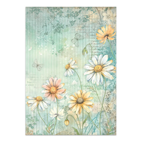 Stamperia Daisy Art Junk Journal Stickers, Backgrounds, Cut-Outs (SBJK14)
