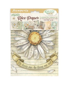Stamperia Daisy Art A6 Mini Rice Paper (8pcs) (DFSA6X04)