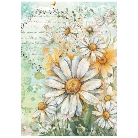 Stamperia Daisy Art A6 Mini Rice Paper (8pcs) (DFSA6X04)