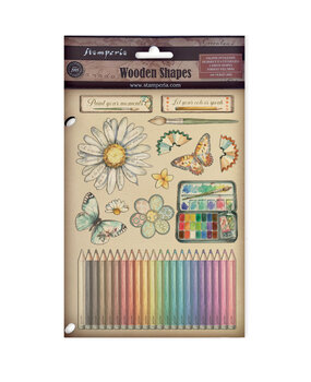 Stamperia Daisy Art A5 Colored Wooden Shape (KLSP195)