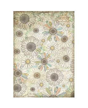 Stamperia Daisy Art A4 Rice Paper Stylized Daisy Pattern (6pcs) (DFSA41096)