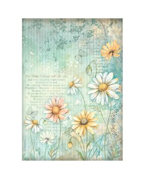 Stamperia Daisy Art A4 Rice Paper Daisies (6pcs) (DFSA41093)