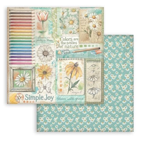 Stamperia Daisy Art 12x12 Inch Paper Pack (SBBL182)