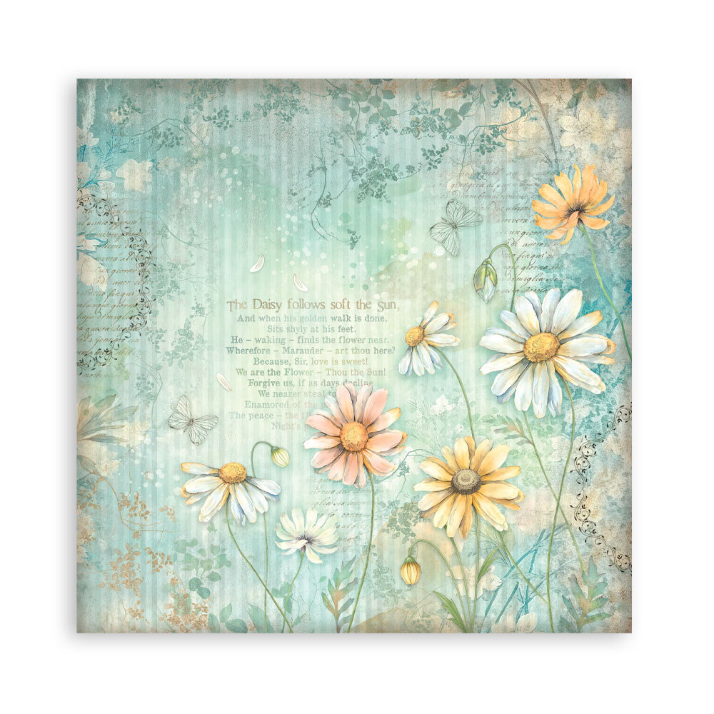 Stamperia Daisy Art 12x12 Inch Paper Pack Maxi (Single Face) (SBBXLB34)