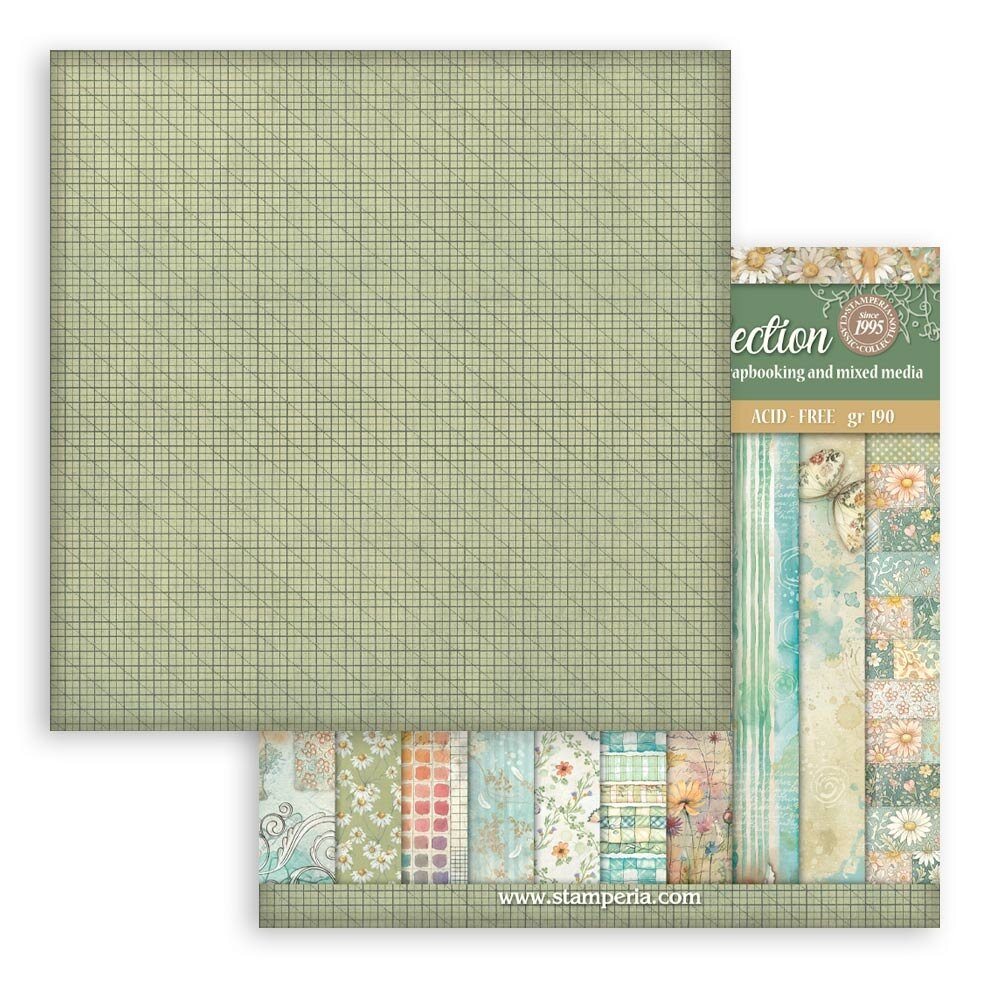 Stamperia Daisy Art 12x12 Inch Paper Pack Maxi Background Selection (SBBL183)