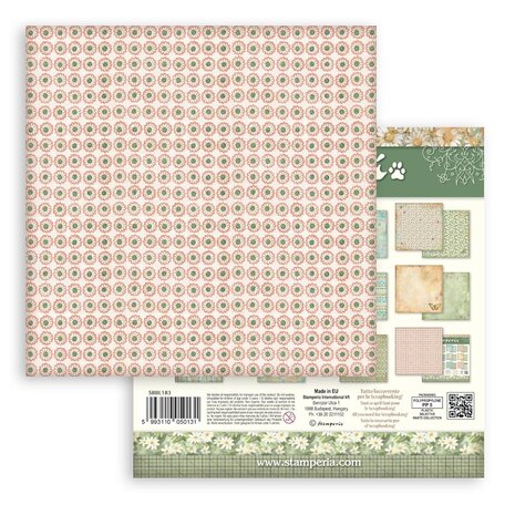 Stamperia Daisy Art 12x12 Inch Paper Pack Maxi Background Selection (SBBL183)