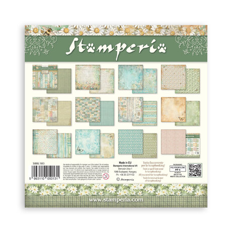 Stamperia Daisy Art 12x12 Inch Paper Pack Maxi Background Selection (SBBL183)