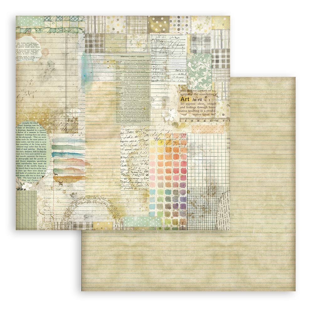 Stamperia Daisy Art 12x12 Inch Paper Sheet Watercolor Pattern (10pcs) (SBB1128)