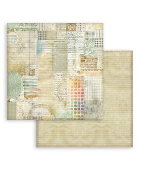 Stamperia Daisy Art 12x12 Inch Paper Sheet Watercolor Pattern (10pcs) (SBB1128)