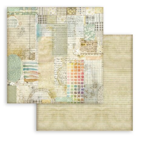 Stamperia Daisy Art 12x12 Inch Paper Sheet Watercolor Pattern (10pcs) (SBB1128)