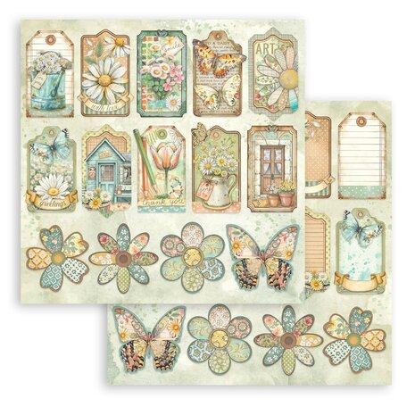 Stamperia Daisy Art 8x8 Inch Paper Pack (SBBS138)