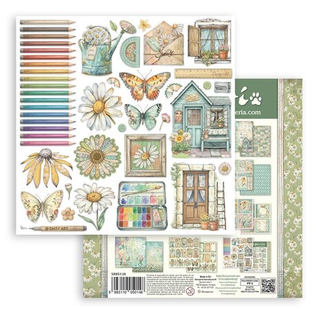 Stamperia Daisy Art 8x8 Inch Paper Pack (SBBS138)
