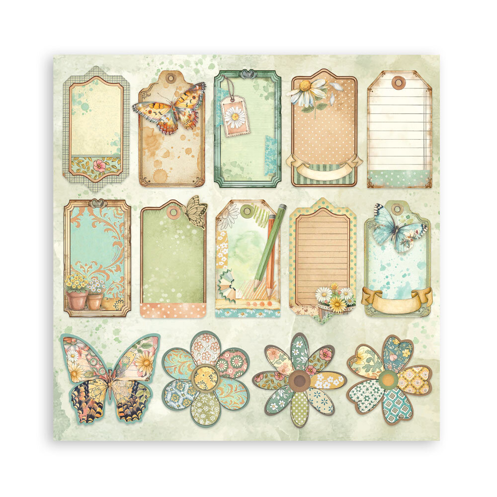 Stamperia Daisy Art 8x8 Inch Paper Pack Maxi (Single Face) (SBBSXB22)