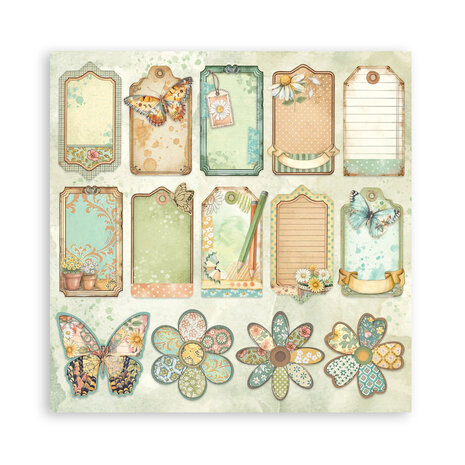 Stamperia Daisy Art 8x8 Inch Paper Pack Maxi (Single Face) (SBBSXB22)