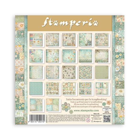 Stamperia Daisy Art 8x8 Inch Paper Pack Maxi (Single Face) (SBBSXB22)