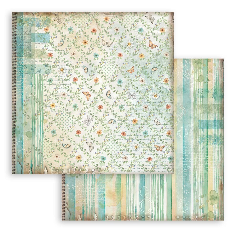 Stamperia Daisy Art 8x8 Inch Paper Pack Maxi Background Selection (SBBS139)