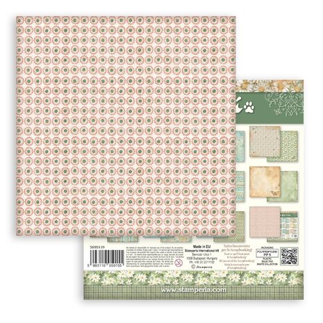 Stamperia Daisy Art 8x8 Inch Paper Pack Maxi Background Selection (SBBS139)