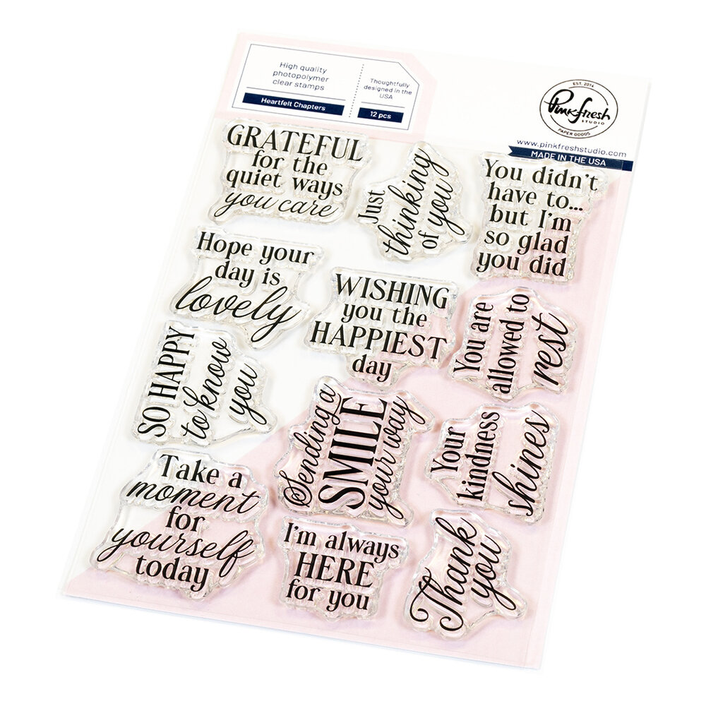 Pinkfresh Studio Artful Foundations Stamp Heartfelt Chapters (310025)
