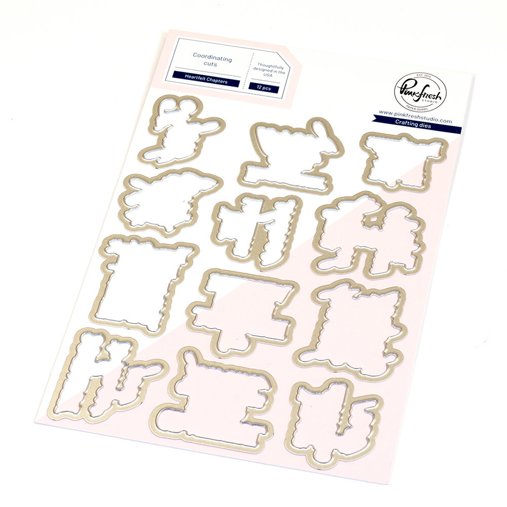 Pinkfresh Studio Artful Foundations Die Heartfelt Chapters (310125)