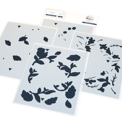 Pinkfresh Studio Artful Foundations Stencil Wild Meadow Wreath (311025)