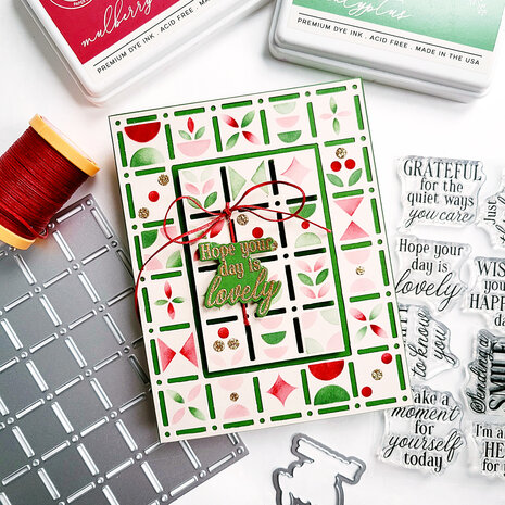 Pinkfresh Studio Artful Foundations Coverplate Die Refined Grid (309225)