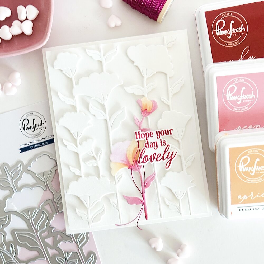 Pinkfresh Studio Artful Foundations Stencil Rising Wildflowers (309525)