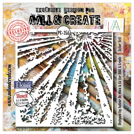 Aall and Create Solar Pulse 6x6 Inch Stencil Solar Veil (AALL-PC-256)