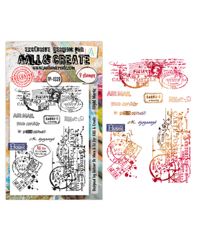 Aall and Create Postcard Sky A6 Stamp Set Flight Marks (AALL-TP-1339)