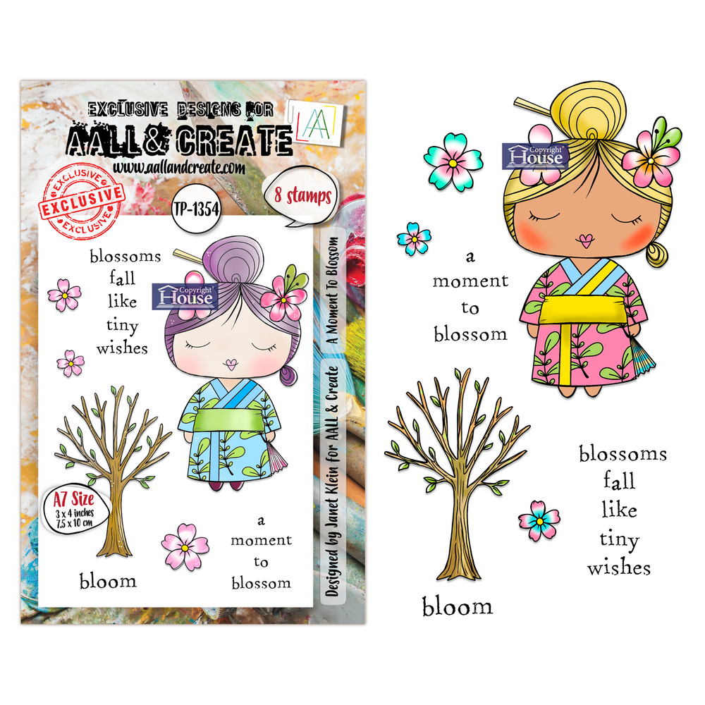 Aall and Create Petals & Ink A7 Stamp Set A Moment To Blossom (AALL-TP-1354)