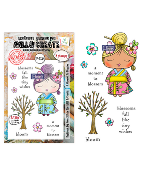 Aall and Create Petals & Ink A7 Stamp Set A Moment To Blossom (AALL-TP-1354)