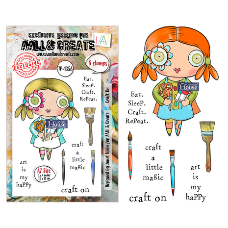 Aall and Create Petals & Ink A7 Stamp Set Craft On (AALL-TP-1356)