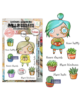 Aall and Create Petals & Ink A7 Stamp Set Plant Hugs (AALL-TP-1360)
